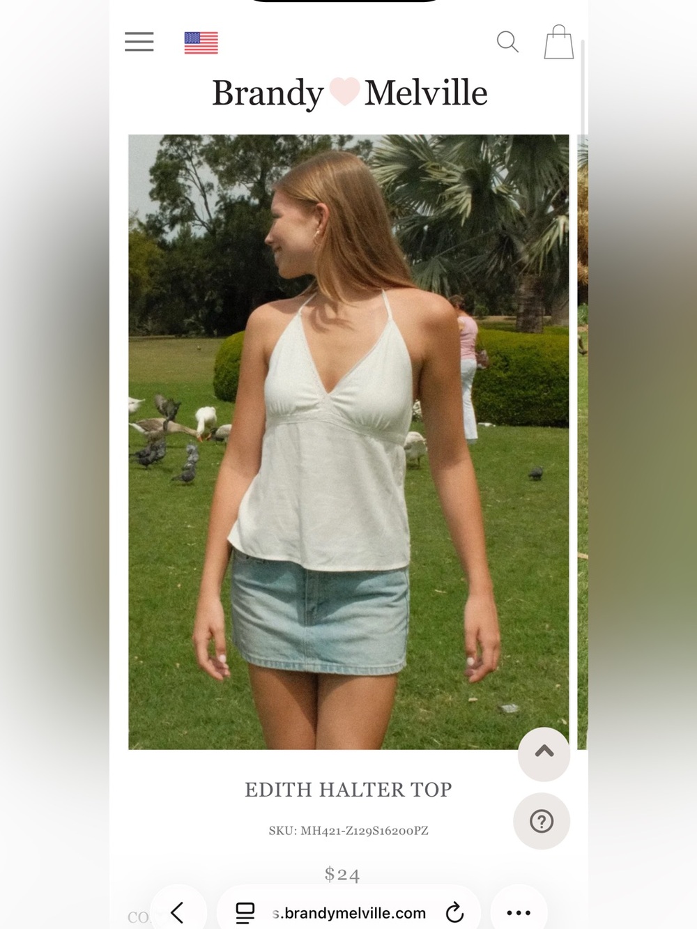 Brandy Melville Edith halter tank